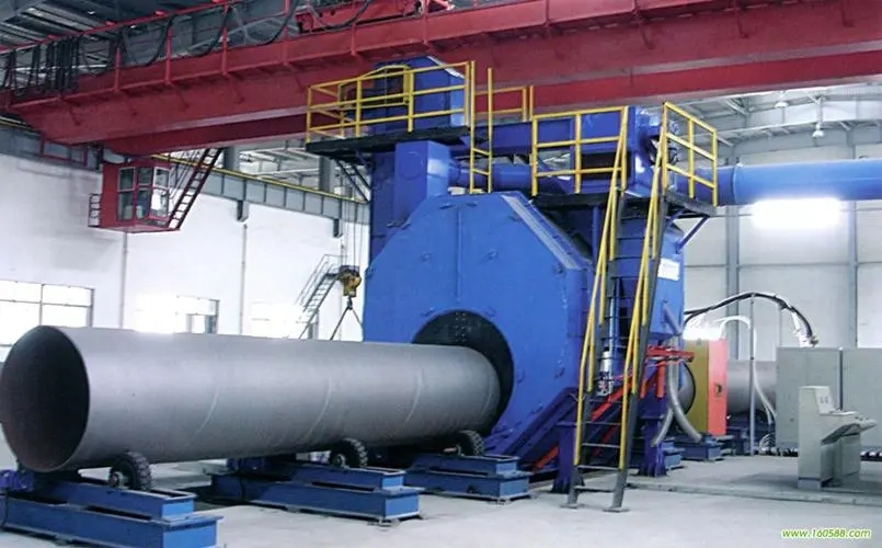 万宁自动环保钢管内壁喷砂机